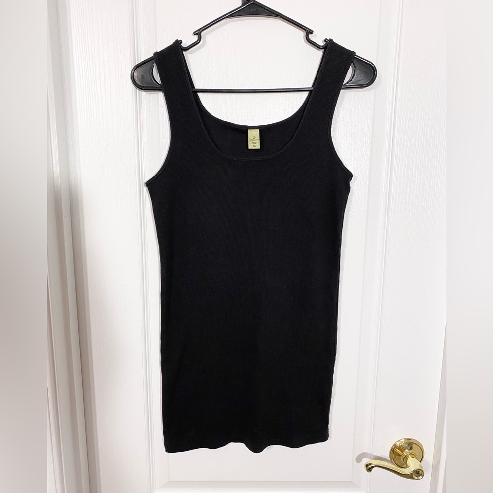 Alternative Apparel Ribbed Knit Cotton Tank Black Size XL